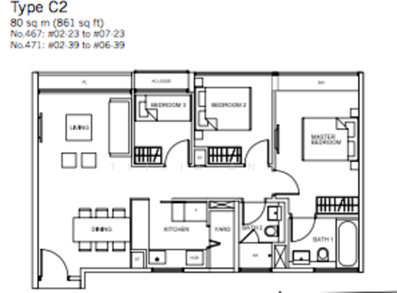 RV Residences, 471 River Valley Road, 3 Bedrooms, 861 sqft, Condominium For Rent, by Tricia Ang, 20990477 - PropertyGuru.com.sg