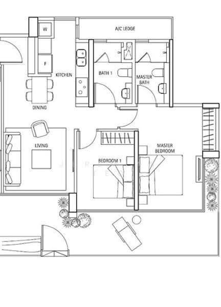 Waterbank at Dakota, 84 Dakota Crescent, Eunos / Geylang / Paya Lebar, 2 Bedrooms, 930 sqft, Condominium For Rent, by Jeremias Teo, 21004481 - PropertyGuru.com.sg