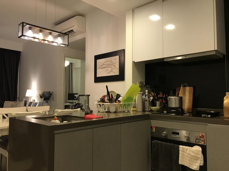 Modern, sleek kitchenette