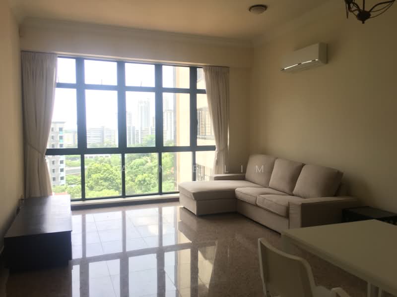 Dover Parkview, 30 Dover Rise, 2 Bedrooms, 936 sqft, Condominium For Rent, by Annie Lim, 21085560 - Living room with greenery view - PropertyGuru.com.sg