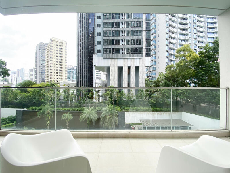 Balcony, overlooking swimming pool