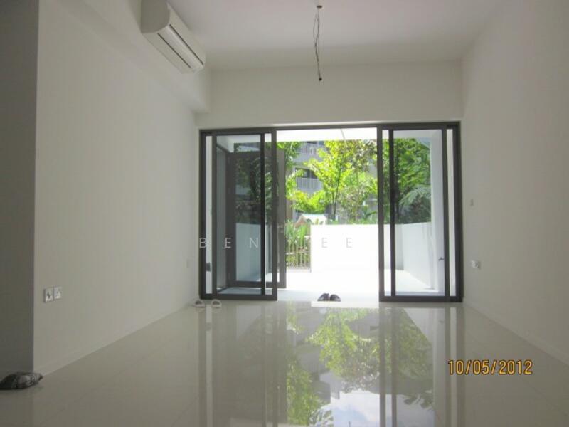 living hall with patio