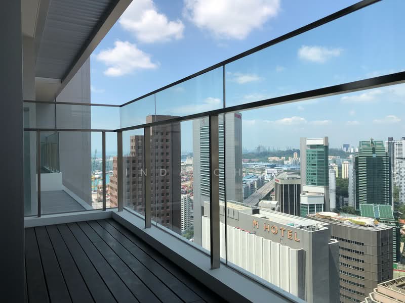 Eon Shenton, 70 Shenton Way, 2 Bedrooms, 538 sqft, Condominium For Rent, by Linda Chow, 21167933 - Balcony view - PropertyGuru.com.sg