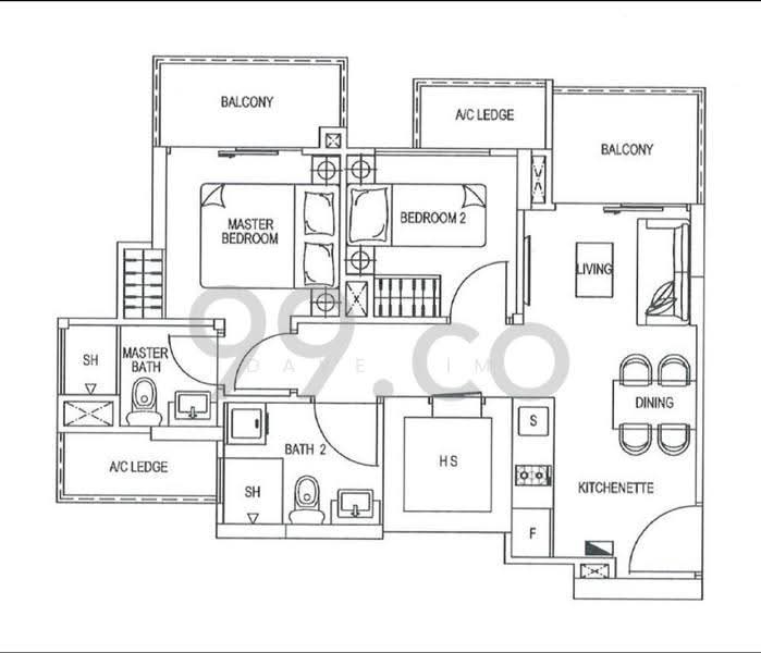 Suites @ East Coast, 173 Upper East Coast Road, East Coast / Marine Parade, 2 Bedrooms, 581 sqft, Condominium For Rent, by Dave Lim, 21216024 - PropertyGuru.com.sg