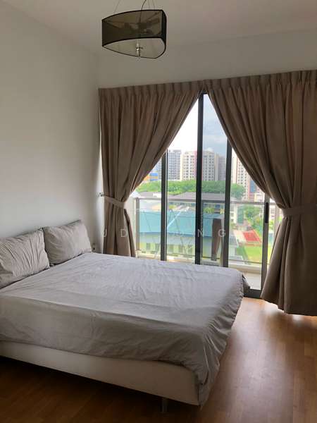 Master bedroom with a Queen size bed