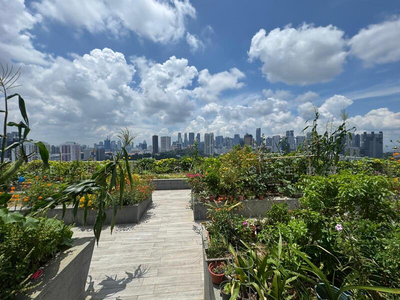 Lush greenery with amazing view of Singapore skyline