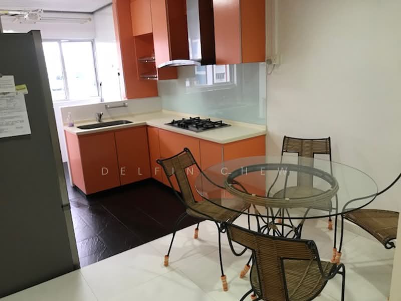 120 Geylang East Central, 120 Geylang East Central, 3 Bedrooms, 990 sqft, HDB Flat For Rent, by Delfin Chew, 21291043 - Dining area with 4 cane/iron rod dining table. - PropertyGuru.com.sg
