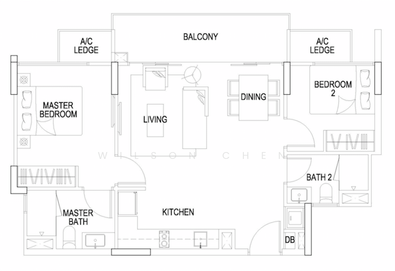 FLO Residence, 7 Punggol Field Walk, 2 Bedrooms, 764 sqft, Condominium For Rent, by Wilson Chen, 21299441 - PropertyGuru.com.sg