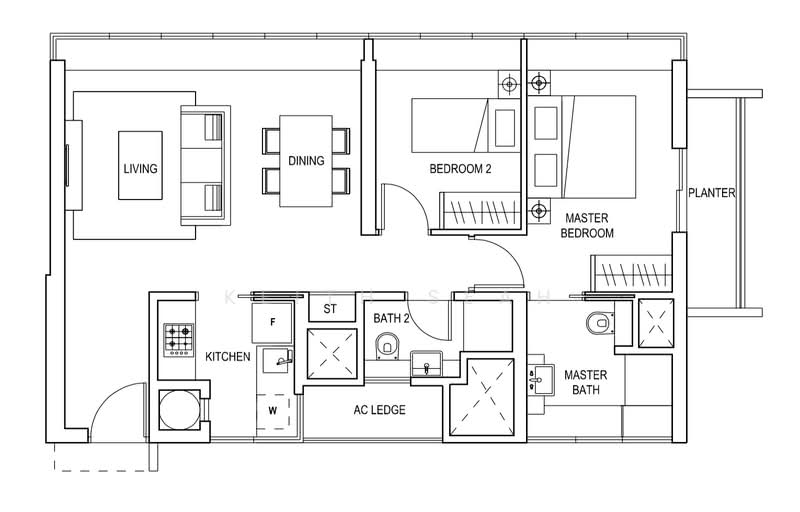 Skyline Residences, 610 Telok Blangah Road, 2 Bedrooms, 829 sqft, Condominium For Sale, by Keith Seah, 21310292 - PropertyGuru.com.sg