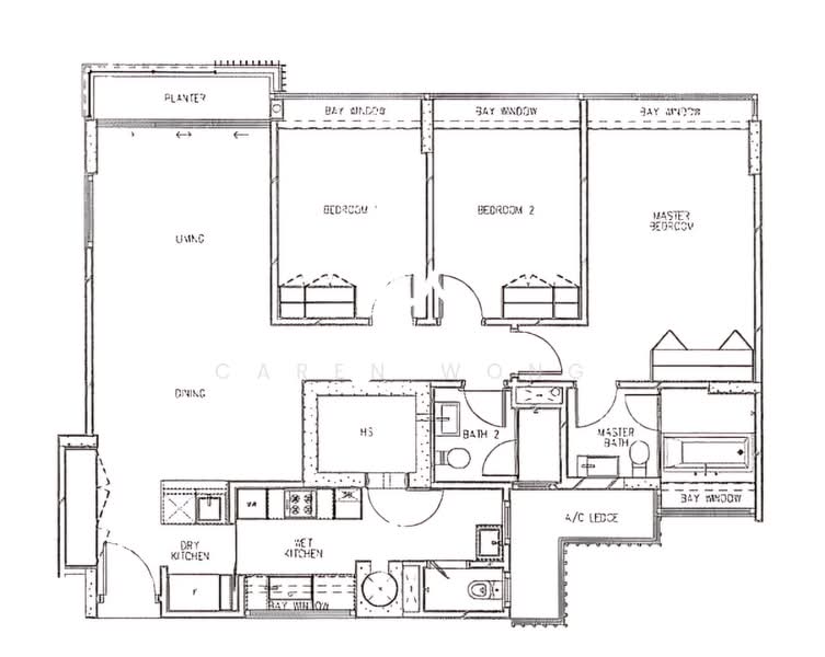 Floridian, 965 Bukit Timah Road, 3 Bedrooms, 1,324 sqft, Condominium For Rent, by Caren Wong, 21312588 - PropertyGuru.com.sg