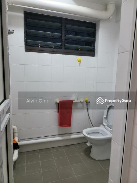 Common toilet in kitchen