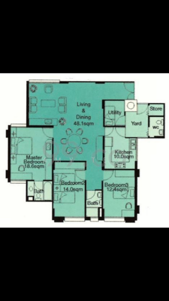 Azalea Park Condo, 14 Flora Road, 3 Bedrooms, 1,335 sqft, Condominium For Rent, by Amy Teo, 21354895 - PropertyGuru.com.sg
