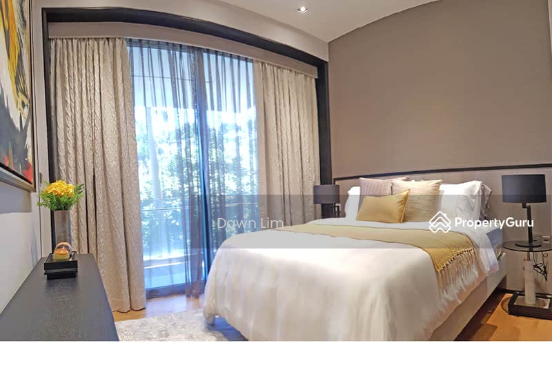 Bedroom 4 with balcony pool view