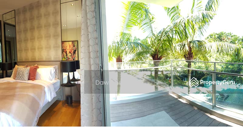 Bedroom 3  with Balcony pool view 