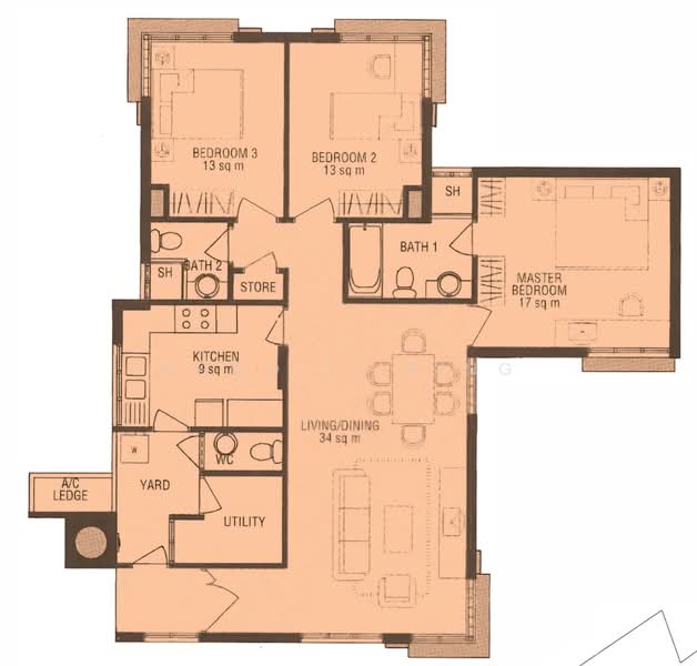 Parc Palais, 53 Hume Avenue, 3 Bedrooms, 1,238 sqft, Condominium For Rent, by Choo Li Ping, 21378220 - PropertyGuru.com.sg