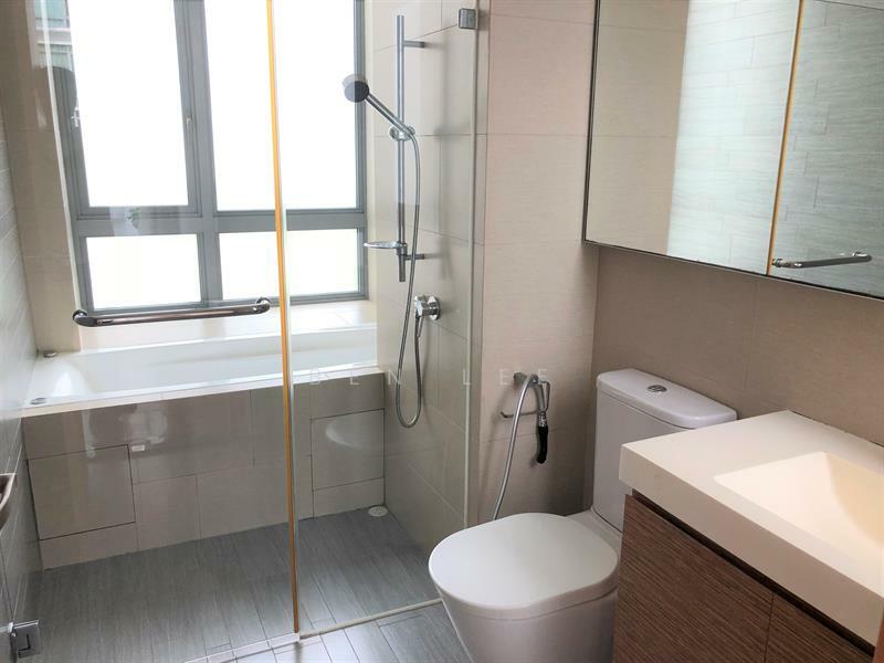 Master bathroom with long bath & shower