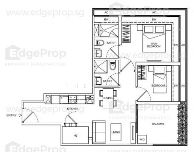 Regent Residences, 1091 Serangoon Road, 2 Bedrooms, 818 sqft, Condominium For Rent, by Thea Ng, 21388384 - PropertyGuru.com.sg