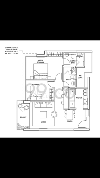 Waterbank at Dakota, 84 Dakota Crescent, 2 Bedrooms, 883 sqft, Condominium For Rent, by Eugene Lum, 21397230 - PropertyGuru.com.sg