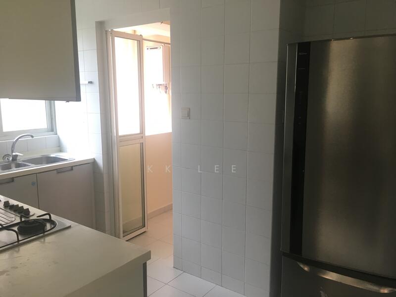 Kitchen with access to yard and bombshelter