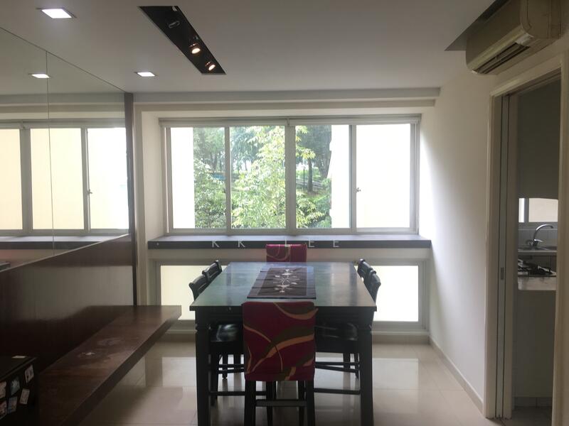 Dining space with greenery view