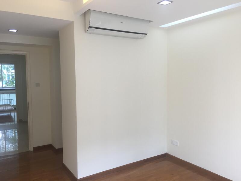 Master room with walk in wardrobe behind aircon wall