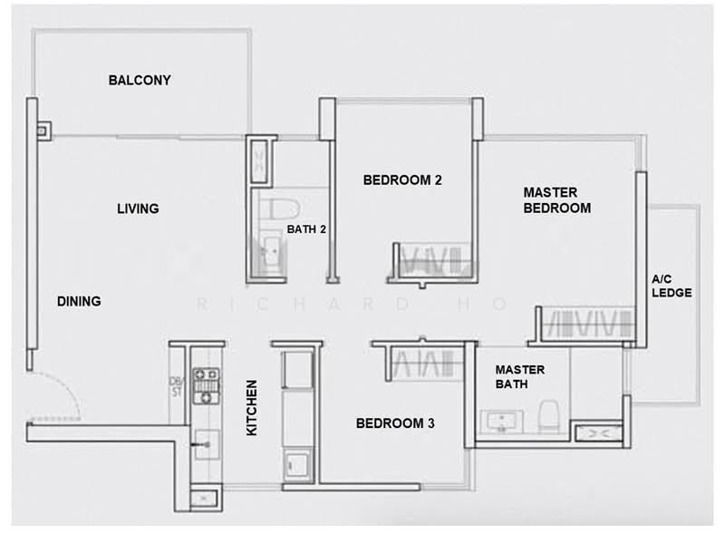 Q Bay Residences, 1 Tampines Street 86, 3 Bedrooms, 904 sqft, Condominium For Rent, by Richard Ho, 21404417 - PropertyGuru.com.sg