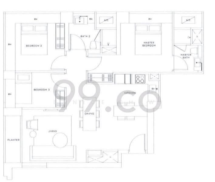 Skysuites @ Anson, 8 Enggor Street, Chinatown / Tanjong Pagar, 3 Bedrooms, 958 sqft, Condominium For Rent, by Eunice Chew, 21420799 - PropertyGuru.com.sg