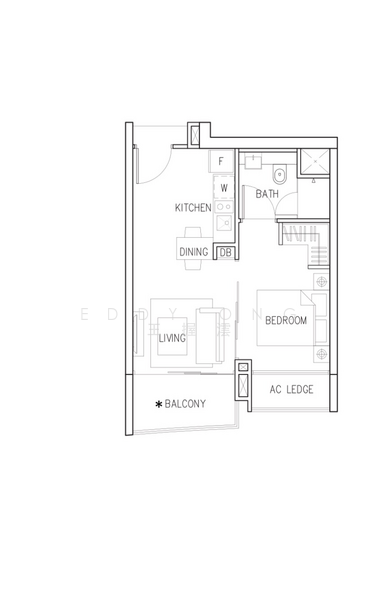 Eight Riversuites, 2 Whampoa East, 1 Bedroom, 441 sqft, Condominium For Rent, by Eddy Ong 王握澐, 21441758 - PropertyGuru.com.sg