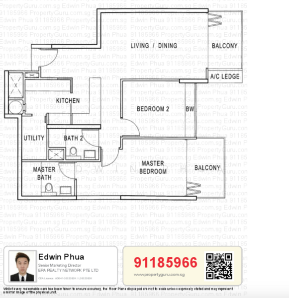 Cyan, 6 Keng Chin Road, 2 Bedrooms, 1,023 sqft, Condominium For Rent, by Edwin Phua, 21455396 - PropertyGuru.com.sg
