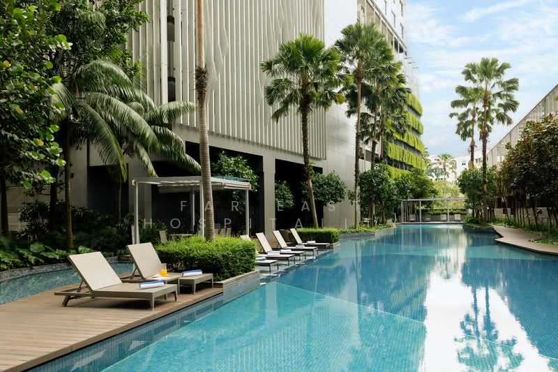 Oasia Residence, Singapore, 123 West Coast Crescent, 1 Bedroom, 422 sqft, Apartment For Rent, by Far East Hospitality, 21466325 - Outdoor Swimming Pool - Ground Floor - PropertyGuru.com.sg
