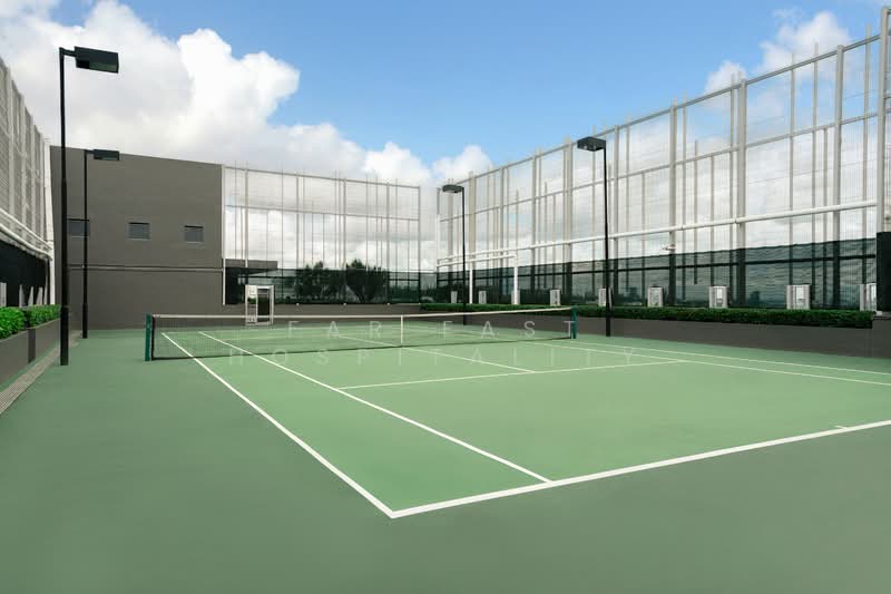 Oasia Residence, Singapore, 123 West Coast Crescent, 1 Bedroom, 422 sqft, Apartment For Rent, by Far East Hospitality, 21466325 - Rooftop Tennis Court - PropertyGuru.com.sg