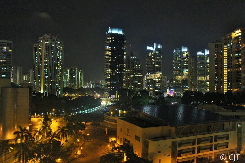 Captivating night view from the balcony.