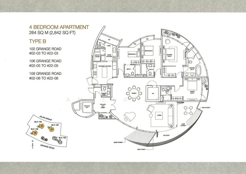 Cliveden at Grange, 108 Grange Road, 4 Bedrooms, 2,842 sqft, Condominium For Rent, by Angela Ang, 21485816 - PropertyGuru.com.sg