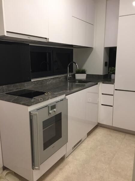 Kitchen area spacious and bright