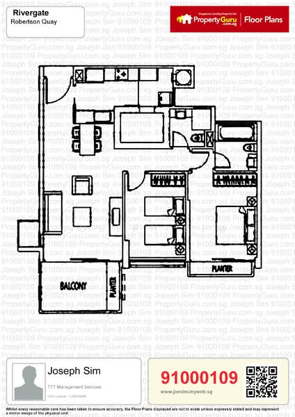 Rivergate, 99 Robertson Quay, 2 Bedrooms, 1,044 sqft, Apartment For Rent, by Joe Sim, 21532685 - PropertyGuru.com.sg