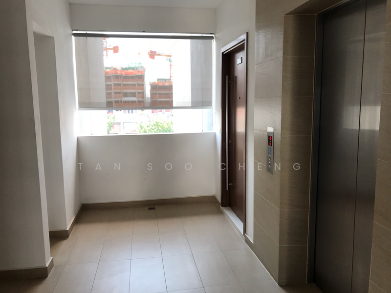 Lift lobby. Unit not facing another unit. 