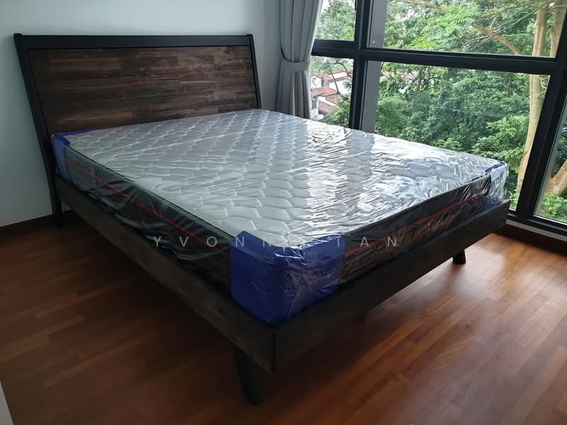 The Skywoods, 7 Dairy Farm Heights, 2 Bedrooms, 710 sqft, Condominium For Rent, by Yvonne Tan, 21538571 - Queen Size Bedframe and mattress is provided within the master bedroom unit. - PropertyGuru.com.sg