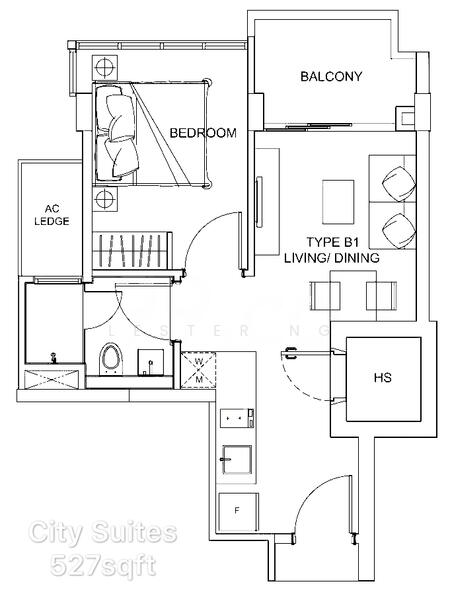 City Suites, 235 Balestier Road, 1 Bedroom, 528 sqft, Apartment For Rent, by Lester Ng, 21558403 - PropertyGuru.com.sg