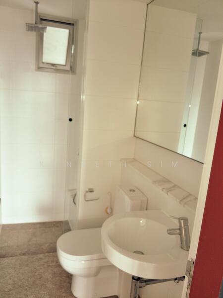 Common bathroom. Master bathroom has bath tub 