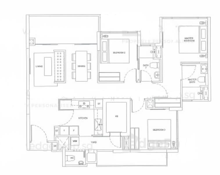 Riversails, 8 Upper Serangoon Crescent, 3 Bedrooms, 1,108 sqft, Condominium For Rent, by Calvin Lim, 21622993 - PropertyGuru.com.sg