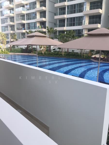 A Treasure Trove, 54 Punggol Walk, 2 Bedrooms, 1,000 sqft, Condominium For Rent, by Kimberly Ng SK, 21647577 - Swimming Pool view From Patio - PropertyGuru.com.sg