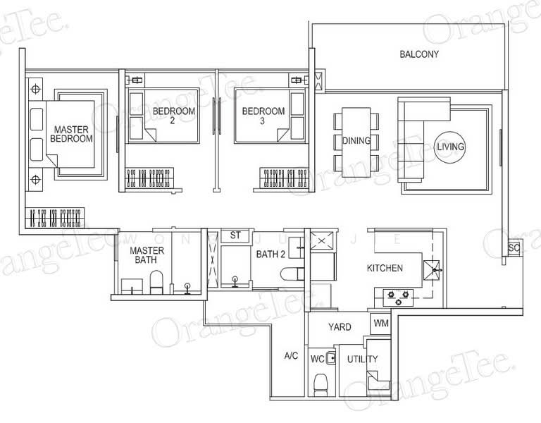 SkyPark Residences, 7 Sembawang Crescent, 3 Bedrooms, 1,152 sqft, Executive Condominium For Rent, by Wong Jun Jie, 21658760 - PropertyGuru.com.sg