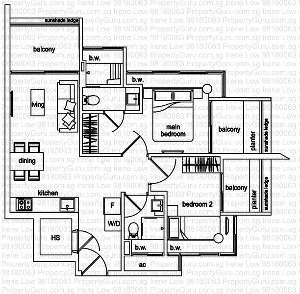 Newton Edge, 1 Makeway Ave, 2 Bedrooms, 753 sqft, Condominium For Rent, by Irene Low, 21669032 - PropertyGuru.com.sg
