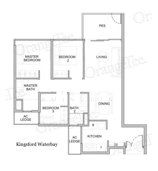 Kingsford Waterbay, 78 Upper Serangoon View, 3 Bedrooms, 850 sqft, Condominium For Rent, by Tuty Aminudin, 21674502 - PropertyGuru.com.sg