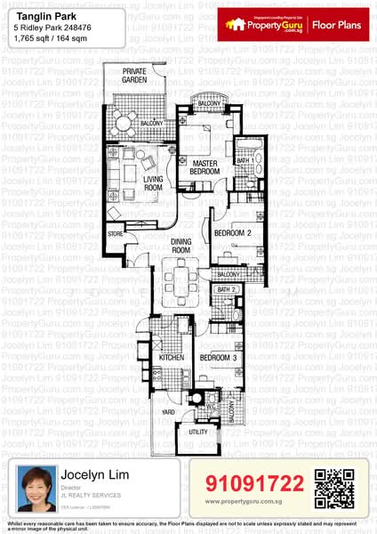 Tanglin Park, 5 Ridley Park, 3 Bedrooms, 1,722 sqft, Condominium For Rent, by Jocelyn Lim, 21693985 - PropertyGuru.com.sg
