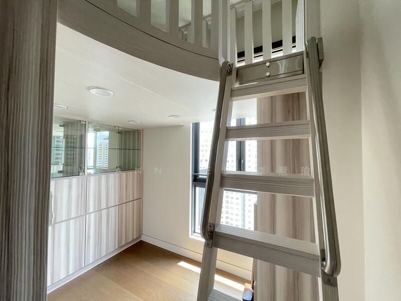 Highline Residences, 7 Kim Tian Road, 2 Bedrooms, 700 sqft, Condominium For Rent, by Veann Lee 李慧瑜, 21705023 - Built in Loft furniture - entrance of 2nd bedroom - PropertyGuru.com.sg