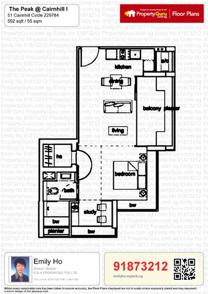 The Peak @ Cairnhill I, 51 Cairnhill Circle, 1 Bedroom, 592 sqft, Condominium For Rent, by Emily Ho, 21743994 - PropertyGuru.com.sg