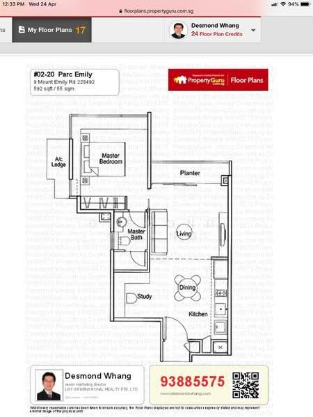 Parc Emily, 9 Mount Emily Road, Orchard / River Valley, 1 Bedroom, 592 sqft, Condominium For Sale, by Desmond Whang, 21767461 - PropertyGuru.com.sg