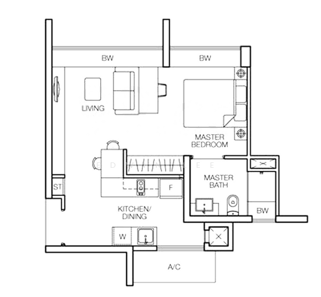 Caspian, 62 Lakeside Drive, 1 Bedroom, 465 sqft, Condominium For Rent, by Edwin Lee, 21772079 - PropertyGuru.com.sg