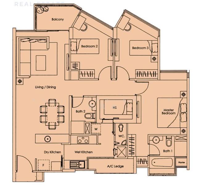 Kovan Melody, 37 Kovan Road, 3 Bedrooms, 1,227 sqft, Condominium For Rent, by Kelly Tay Kailin 郑凯琳, 21774547 - PropertyGuru.com.sg